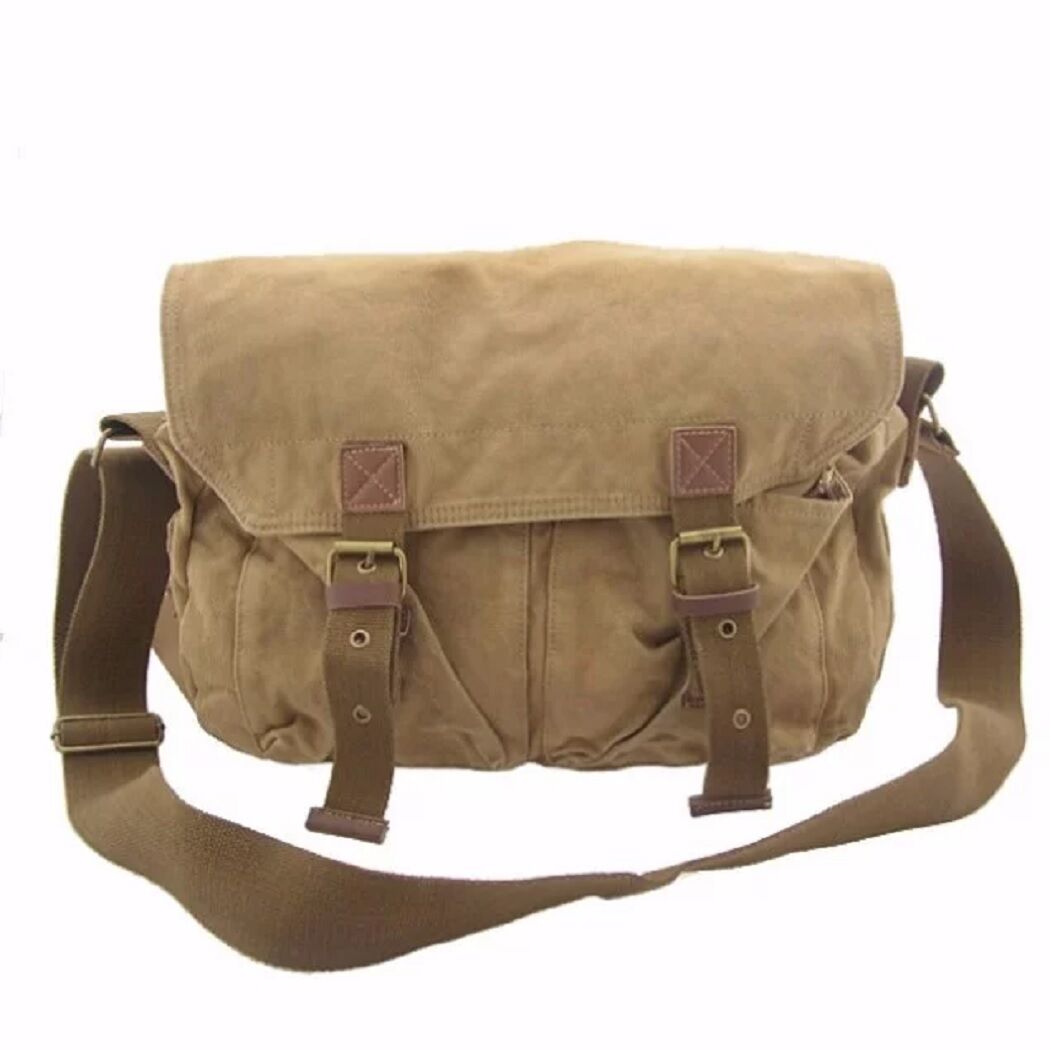 Canvas Messenger Bag Large Hobo Crossbody Bag with Multiple Pockets Canvas  Shoulder Tote Bag for Women and Men