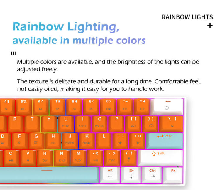 Buy Wholesale China Yx61 Wired 60% Mechanical Keyboard Ansi Layout For ...