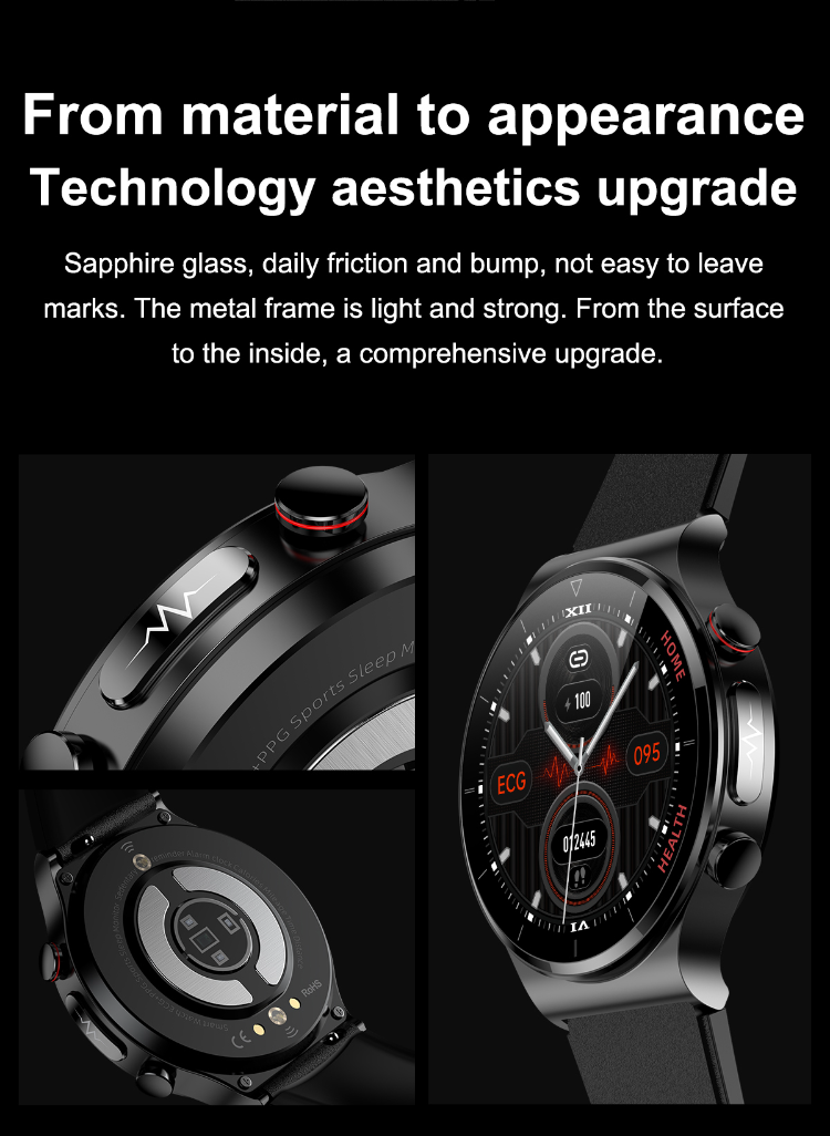 2023 New E300 Laser Health Physiotherapy Smart Watch With Ecg Ai Heart ...