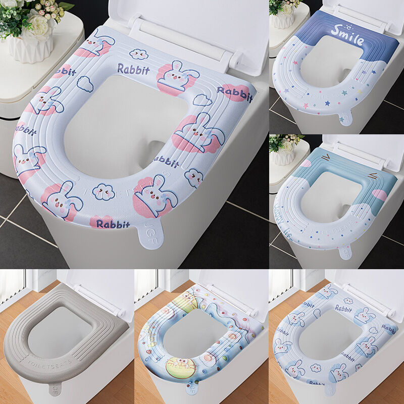 Silicone Waterproof Toilet Seat Household ReusableToilet Seat Cover Soft  Mat Paste Foam Seat Lid Cover Bathroom Accessories 2024 - AliExpress