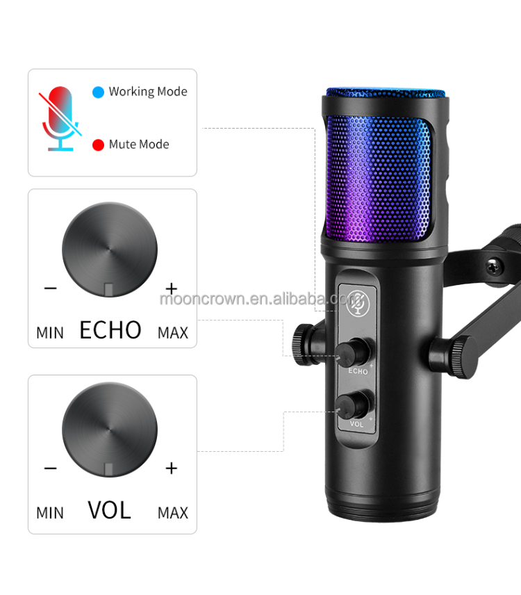 China USB gaming microphone UM78R for gamer Manufacturer and Supplier