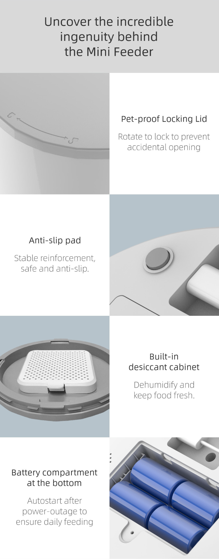 Buy Wholesale Mini Automatic Microchip Pet Feeder With Builtin Smart