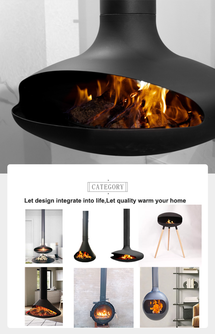 Buy Wholesale China Villa Decorative Suspended Heating Steel Stove