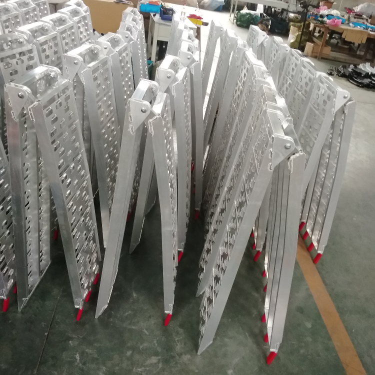 Jfg Heavy Duty 340kgs 750lbs Aluminum Folding Ladder Motorcycle Atv ...