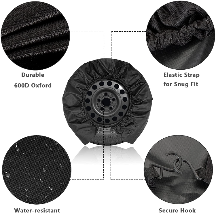 Buy Wholesale China Tire Cover Rv Accessories Pack Heavy Duty 600d Oxford  Windproof Water Uv-resistant Non-scratch Black Tire Coverpopular  Tire  Cover at USD 4.1 Global Sources
