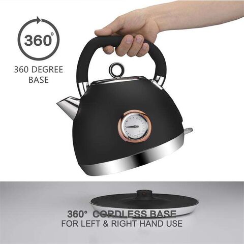 1.8L Electric Kettle Cordless 360 Swivel Base Protects Dry Boil Fast Boil  2200W
