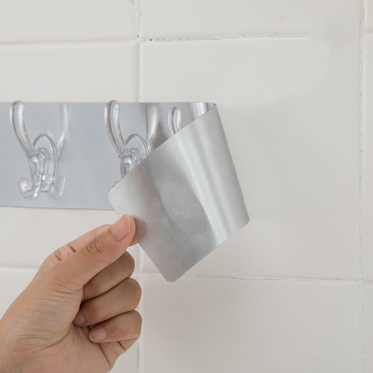 Buy Wholesale China Perforationfree Traceless Crystal Row Hook Transparent Wall Adhesive Hook