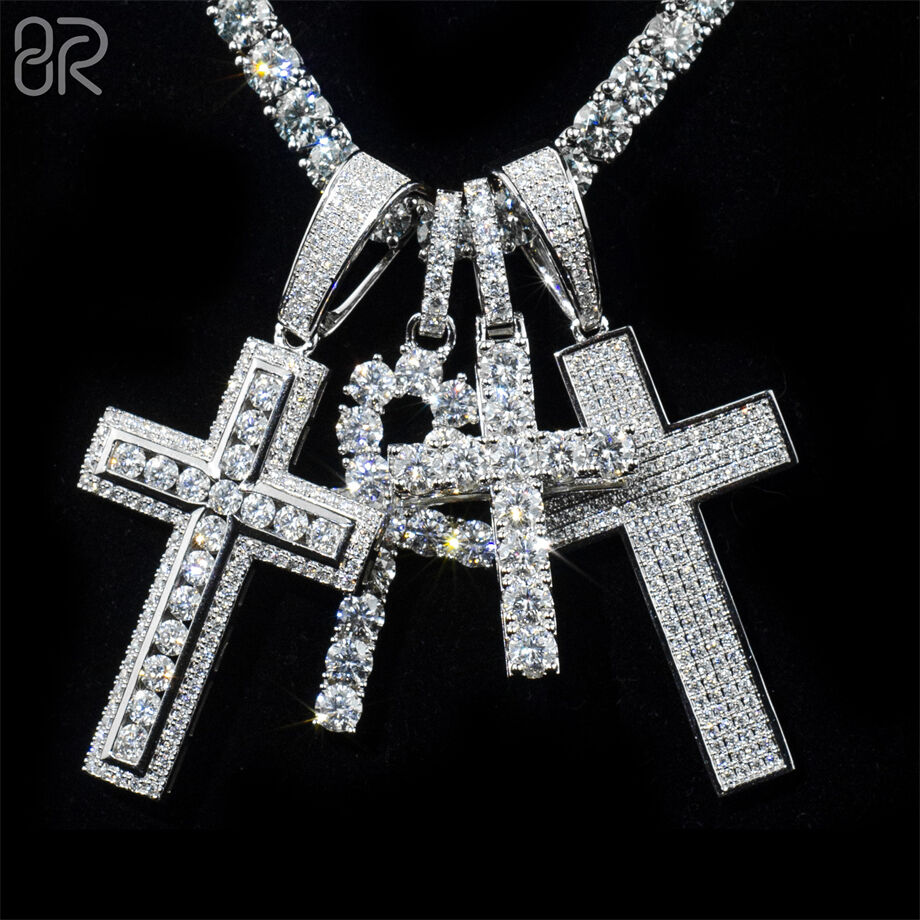 Buy Wholesale China Vvs Moissanite Diamond Cross Pendant With Gra  Certificate 925 Sterling Silver Jesus Cross For Necklace Men Women Jewelry  Charm & Moissanite Pendant at USD 27.3 | Global Sources