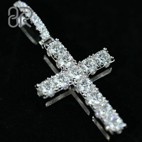 Buy Wholesale China Vvs Moissanite Diamond Cross Pendant With Gra