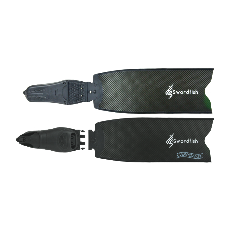 Aquagear Flashlock Free Diving Carbon Fiber Fins Long Adult Diving