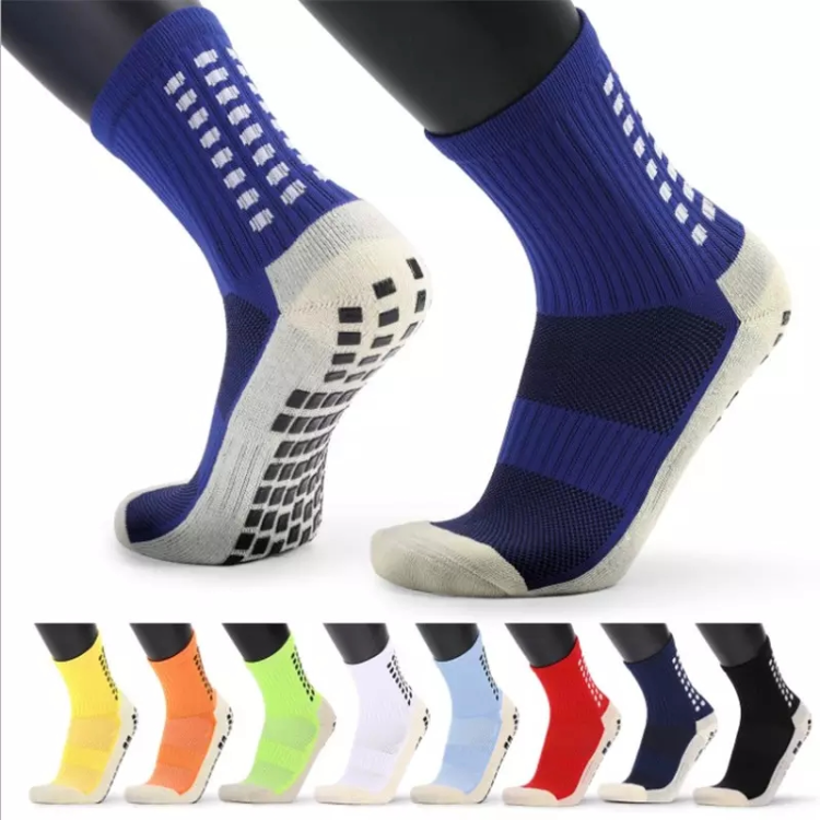 2 Pairs Non Slip Sport Soccer Socks,unisex Athletic Sports Grip Socks Anti  Slip Football