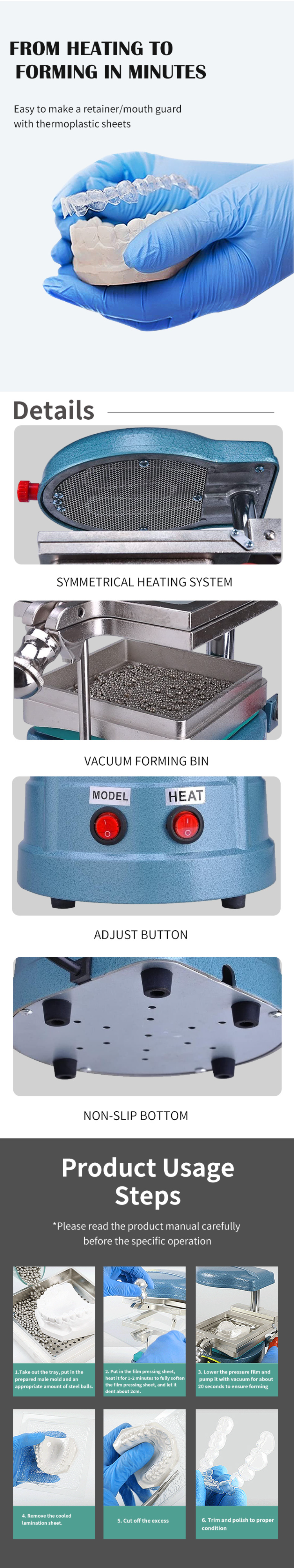 Retainer Machine Dental Vacuum Forming Machine - Buy China Wholesale ...