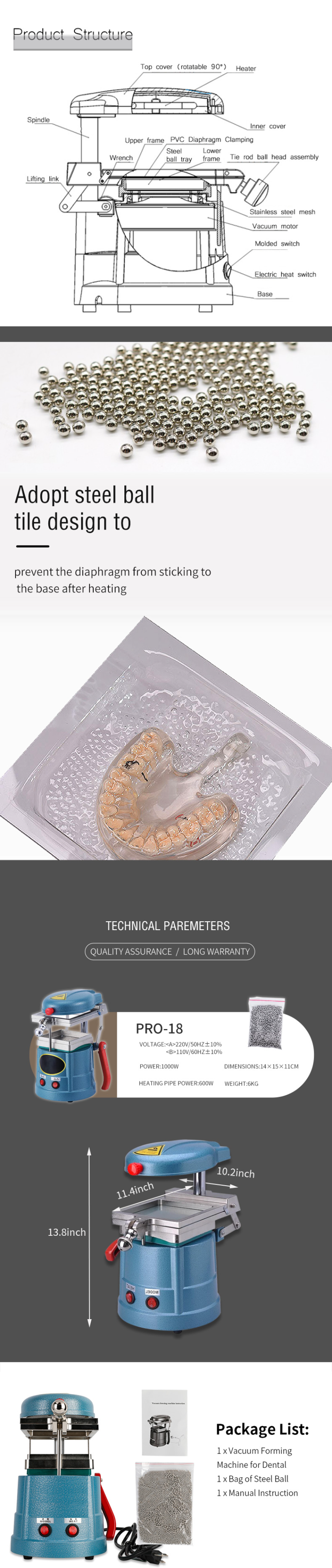 Retainer Machine Dental Vacuum Forming Machine - Buy China Wholesale ...