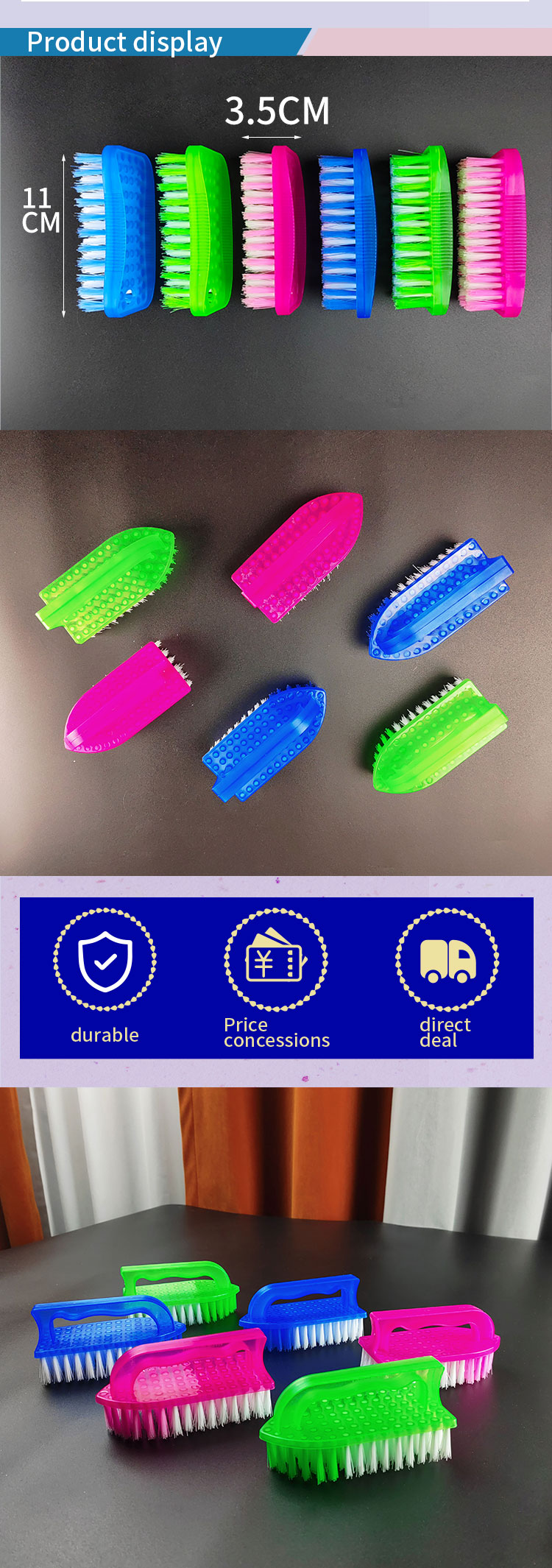 Buy Wholesale China Multi-functional Hand Washing Brush Washing Brush & Carpet  Cleaning Brush at USD 0.17