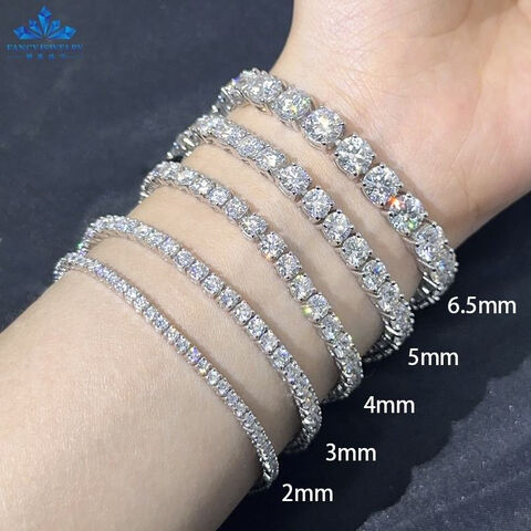 Tennis Bracelet 925 Sterling Silver Inlaid Zircon Fashion Fine Jewelry  Bracelets