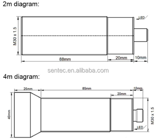 Sul802 Liquid Water Level Small Non Contact Fluid Level Sensor Pnp Ultrasonic Sensor Distance 2704