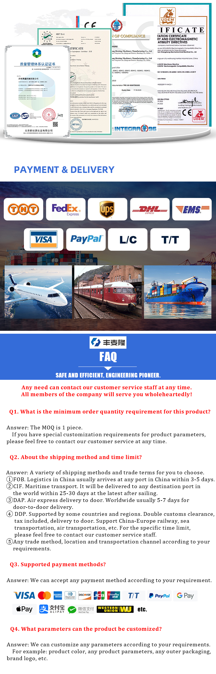 Factory Direct Supply 50 Ton 6 M- 100 M Heavy Duty Lifting Equipment 5 ...