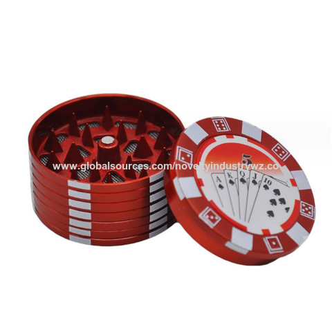 RED Poker Chip Keychain Knife Sharpener
