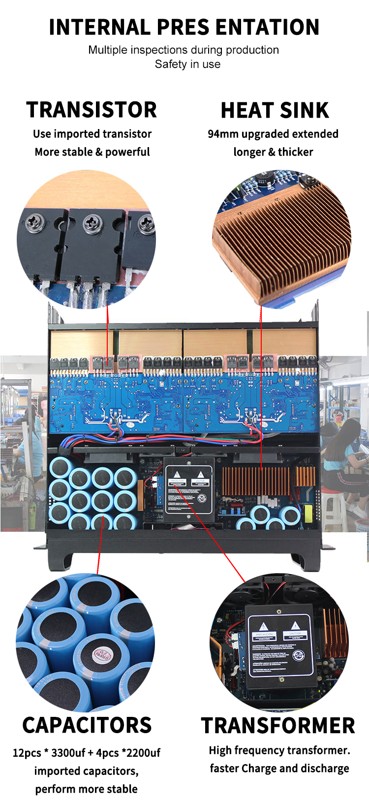 4 Channel Sound Standard Igbt Audio Professional 10000 Watts Outdoor
