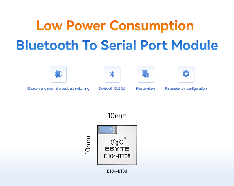 Ble Module Size Buy China Wholesale Ebyte E104-bt08 Wireless Transmission 2.4ghz ...