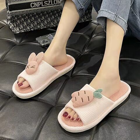 Slippers for Women Cute Indoor House Smiley Face Home Slipper Sandals Woman  Platform Comfortable Teddy Bear Beach Summer 2023