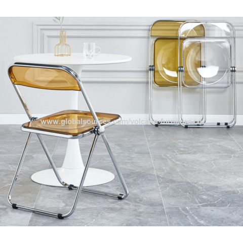 Oem Transparent Folding Chair Nordic Ins Acrylic Plate Plastic Crystal  Dining Chair - China Wholesale Chair $12.8 from Quanzhou Gude Volcano  Furniture Co.,Ltd