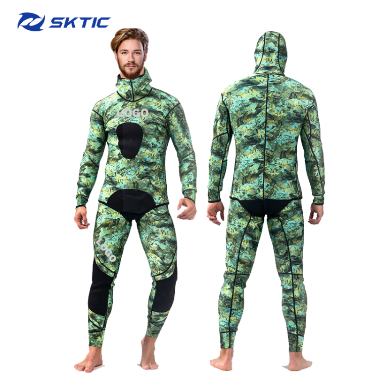 Sktic Custom Pattern Camouflage Wetsuit 3mm 5mm 7mm Mens Top Camo