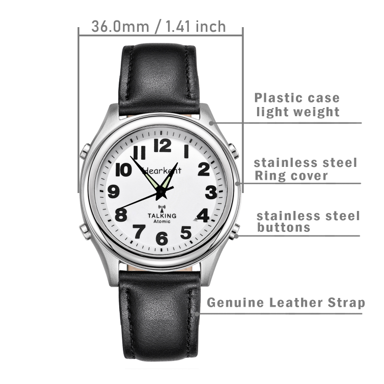 Hearkent Uk Or Us Atomic Talking Watch For Blind Or Elder People Loud