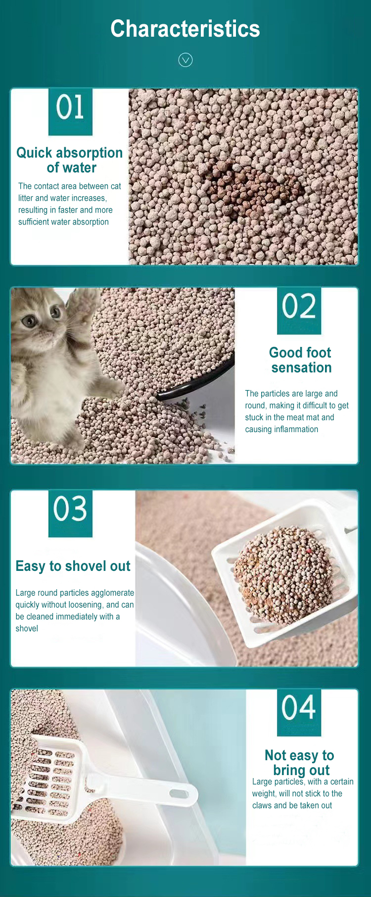 Buy Wholesale China 25kg Ball Shape Natural Mineral Moisture Absorption Low Dust Bentonite Cat