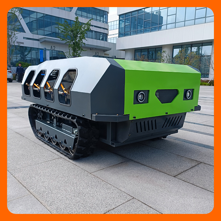 Spraying Rice Robot Tracked Remote Control Agricultural Sprayer Self Propelled Robot ...