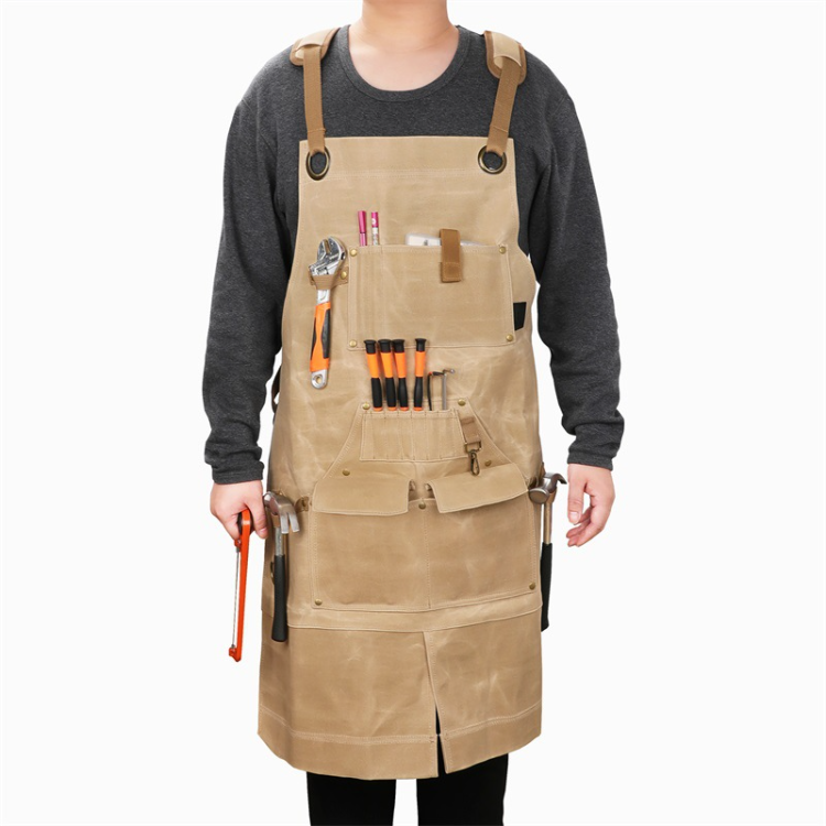 Heavy Duty Canvas Apron - Artist Apron With Pockets For Painting