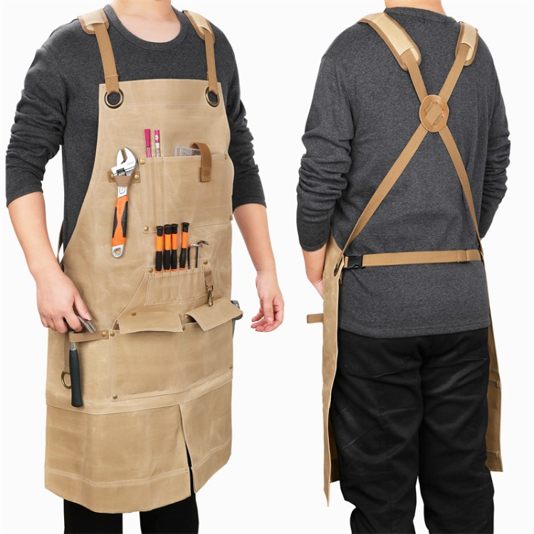 Heavy Duty Canvas Apron - Artist Apron With Pockets For Painting