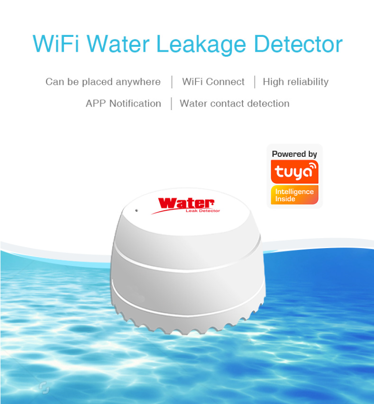 Tuya Smart Home WiFi Water Leak Detector Leakage Alarm Flood Sensor Smart  Life APP Water Alert