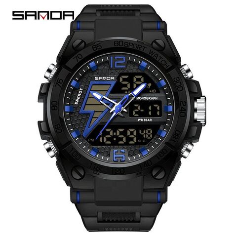 2023 Sanda 6137 New Arrival Model Electronic Analog Digital Wrist Watch For Men Waterproof Outdoor Sports Hand Alarm Clock China Wholesale Analog Digital Wrist Watch 7.2 from Guangzhou Sanda watch Co....