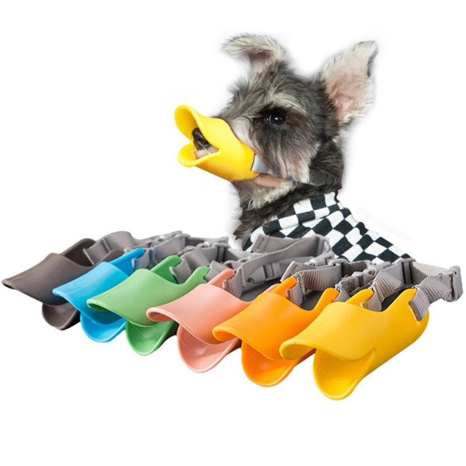 Anti Bite Dog Mouth Covers Silicone Safety Duck Mouth Shape Muzzle