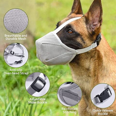 Baskerville Muzzle BARKLESS Dog Muzzle, Basket Muzzle For Biting, Chewing And Scavenging, Humane Cage Mouth Cover, Perfect For Grooming And Training Small Aggressive Reactive Dogs (XS, Black) - Diseño Black - Tamaño