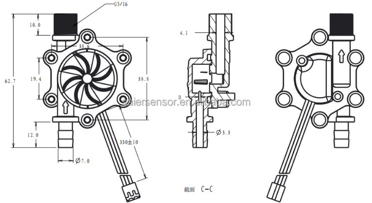 Spring Flow Meter Exploded View Buy Wholesale China Factory Direct Sale 0.3-4.5l/min Micro Hall ...