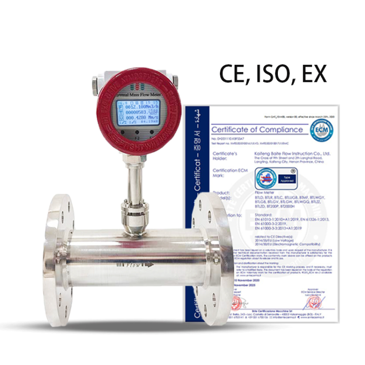 Widely Flow Range Digital Rs485 Insertion Type Thermal Mass Gas Air ...