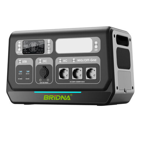 Buy Wholesale China 2000w Bridna Factory Lifepo4 Portable Solar