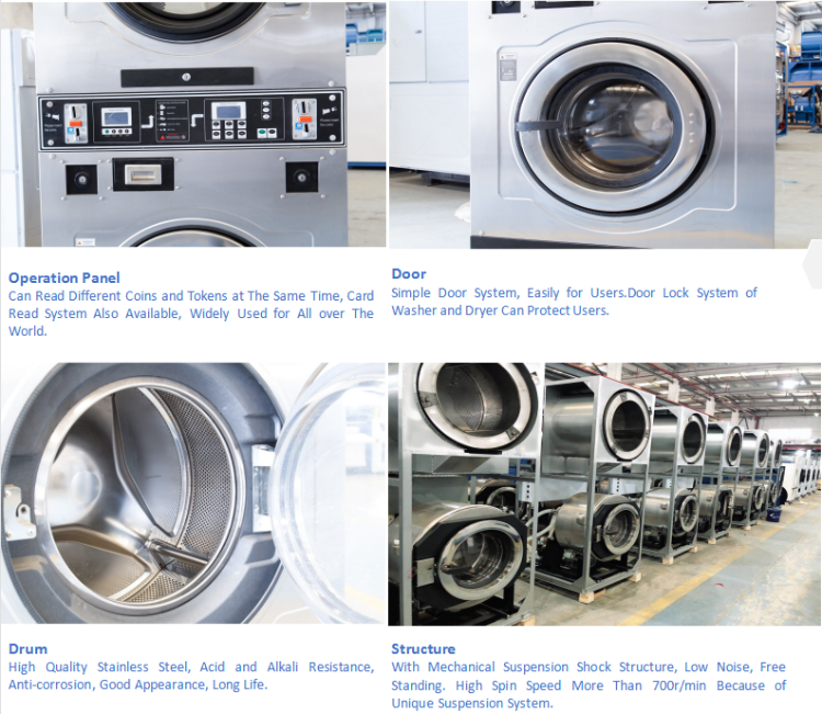 Card & Coin Operated Stacked Washer Dryer Combos - Worldwide Laundry