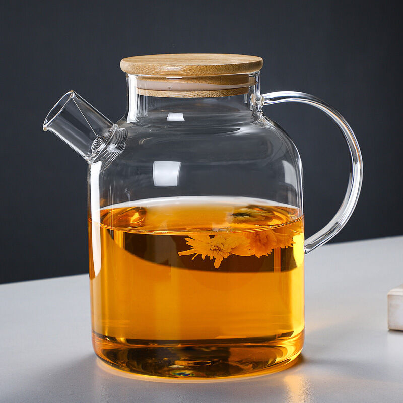 1000ml Glass Teapot With Removable Infuser, Stovetop Safe Tea Kettle ...