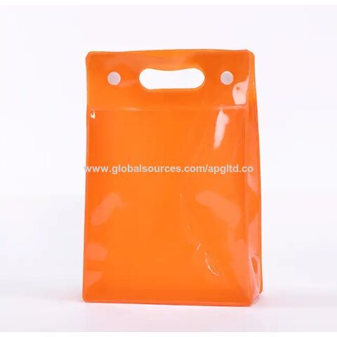 Custom Snap Button Clear PVC Tote Bag with Handle - China Bag and Plastic  Tote Bag price