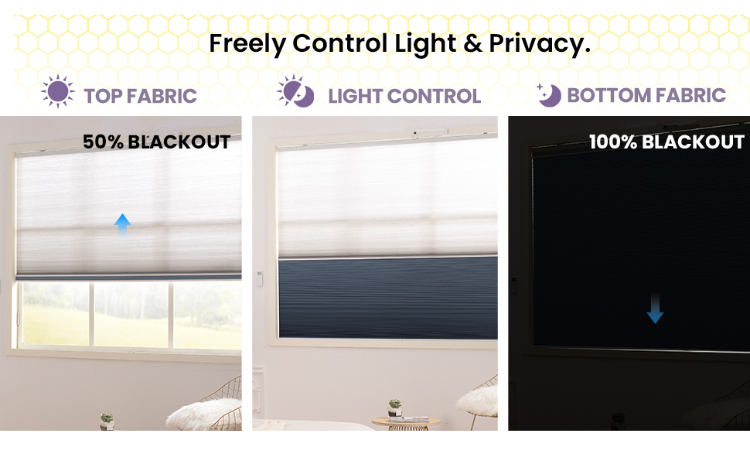 Buy Wholesale China Bayse Motorized Blackout Day Night Cellular Shades ...