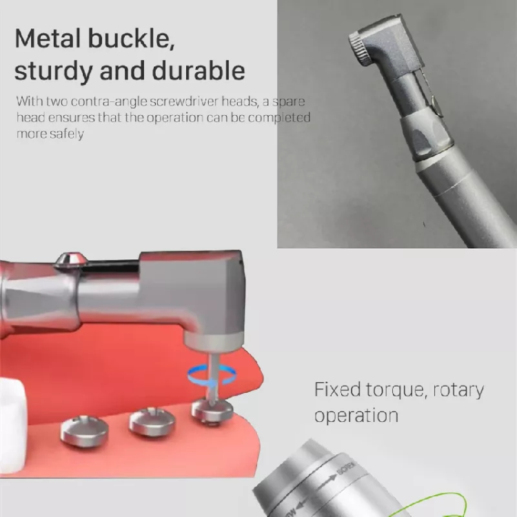 ELabPal Dental Torque Wrench Kit - Implant Kit W/ Contra Angle & 16 Drivers
