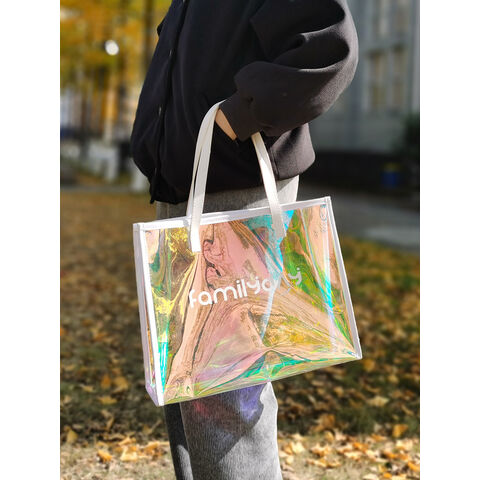 Bolsos transparentes para mujer, bolsos de plástico de gran capacidad,  bolsas de mensajero de playa, bolsas de viaje de PVC : Ropa, Zapatos y  Joyería 