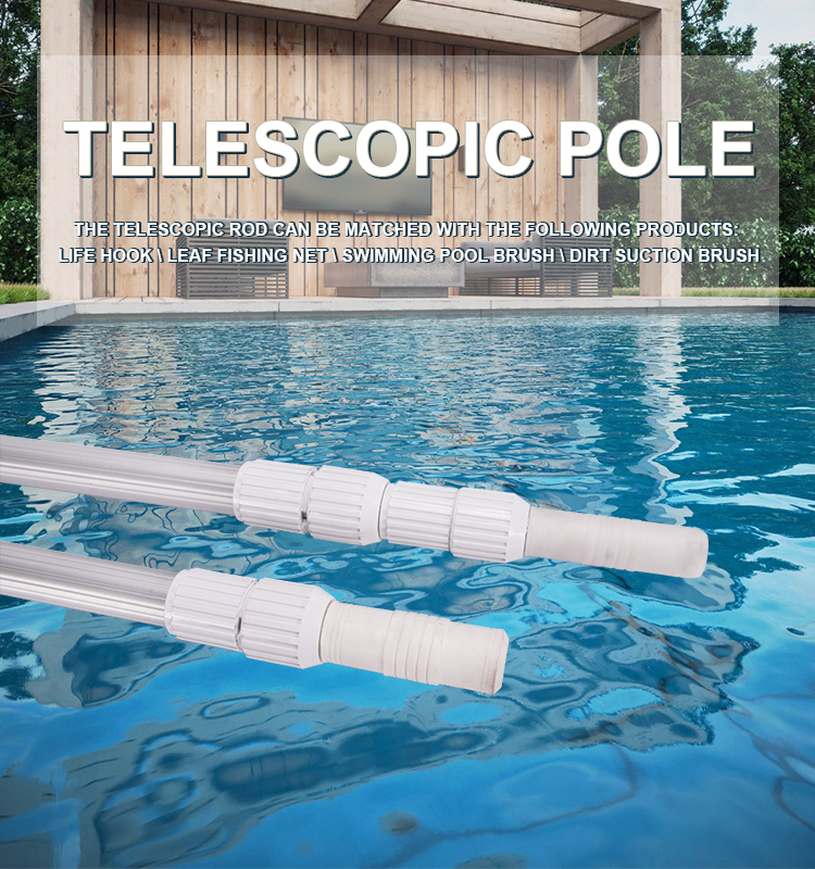 Aluminum Telescopic Pole Swimming Pool Cleaning Pole Pool Accessory ...