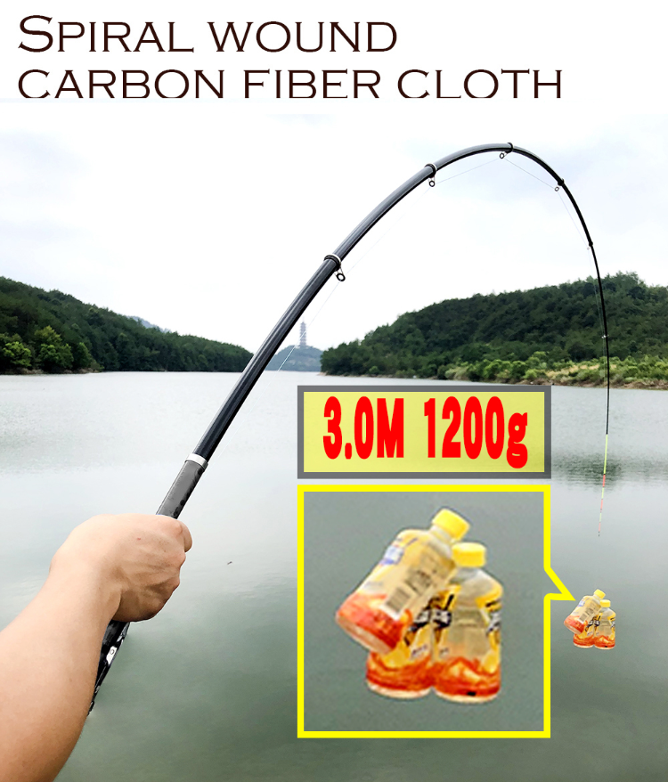 Tcoedm 1.8-3.0m Carbon Telescopic Fishing Rod Combo Short Spinning