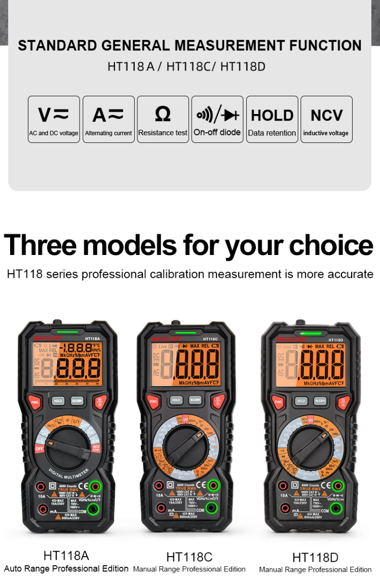 Multimeter Hs Code Buy Wholesale China Digital Multimeter Ht118d Basical Type Ac Dc ...