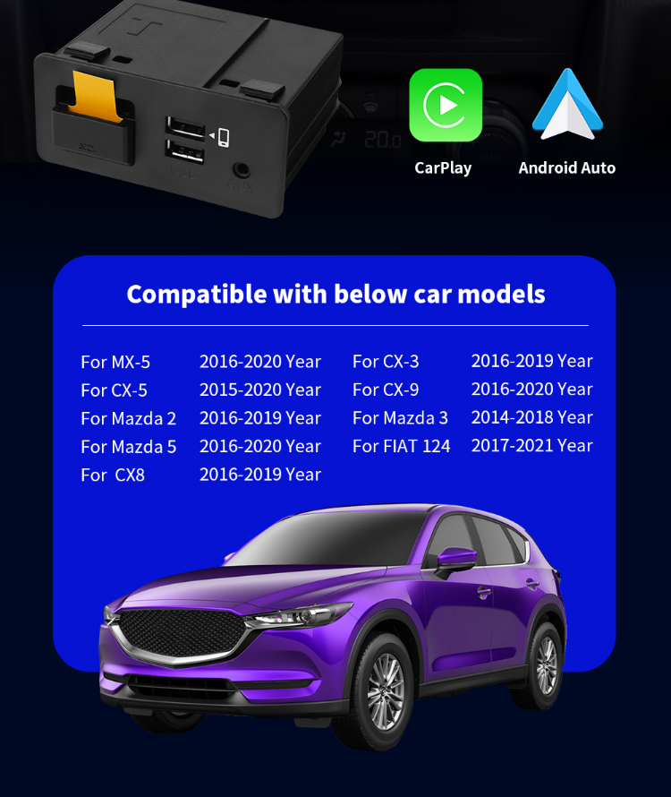Bulk Buy China Wholesale For Mazda 6 / 3 / 2 Cx30 Cx5 Cx8 Cx9 Mx5 Carplay  Android Auto Usb Retrofit Kit Original Screen Upgrade Usb Adapter Hub $75  from Shenzhen Guomaitong Technology Co., Ltd.