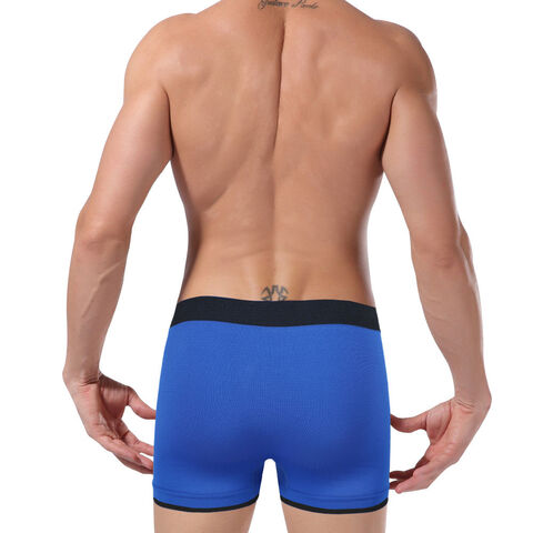 Compre Calzoncillos Boxer De Los Hombres De Pierna Larga De Moda